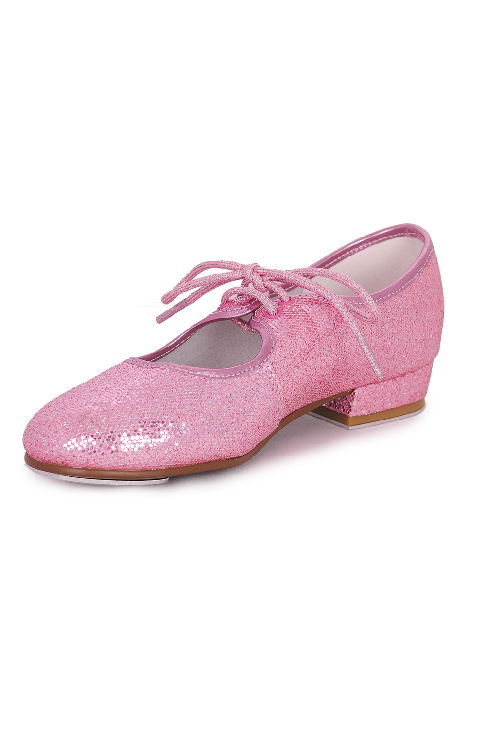Sparkling Pink Hologram Tap Shoes from Roch Valley Low Heel Tap Shoes